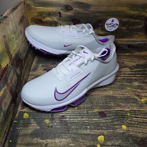 Men's Nike Air Zoom Infinity Tour 2 White Purple Cleat FD0217-102 Sz 10.5, 12